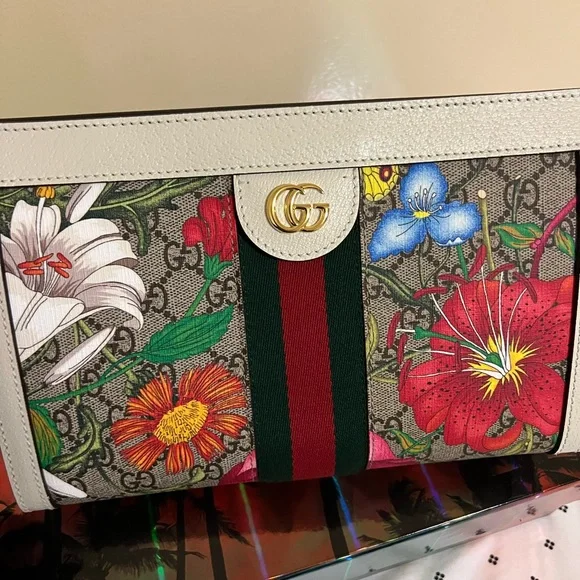 ‼️SOLD‼️ Authentic Gucci Flora Chain Shoulder Bag - Picture 5 of 14